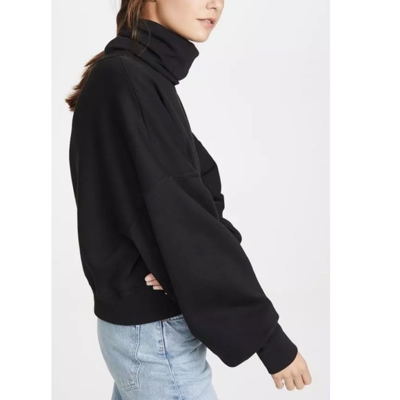 Agolde Balloon Sleeve Sweatshirt in Black Size: XS - Picture 4 of 10